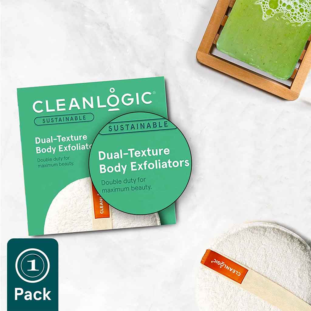 Cleanlogic Sustainable Dual Texture Body Exfoliator, Pack of 1's