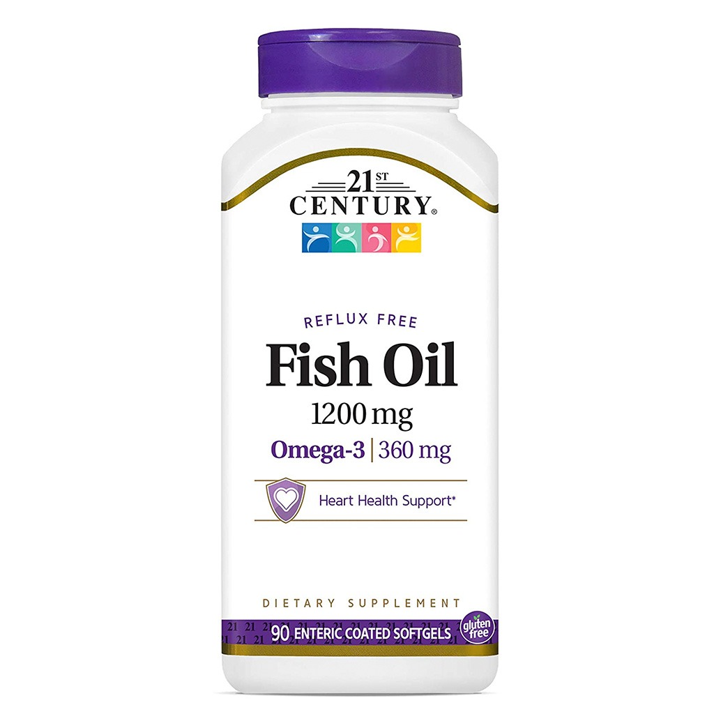 21st Century Omega 3 1200mg Fish Oil Supplement Softgels, Pack of 90's