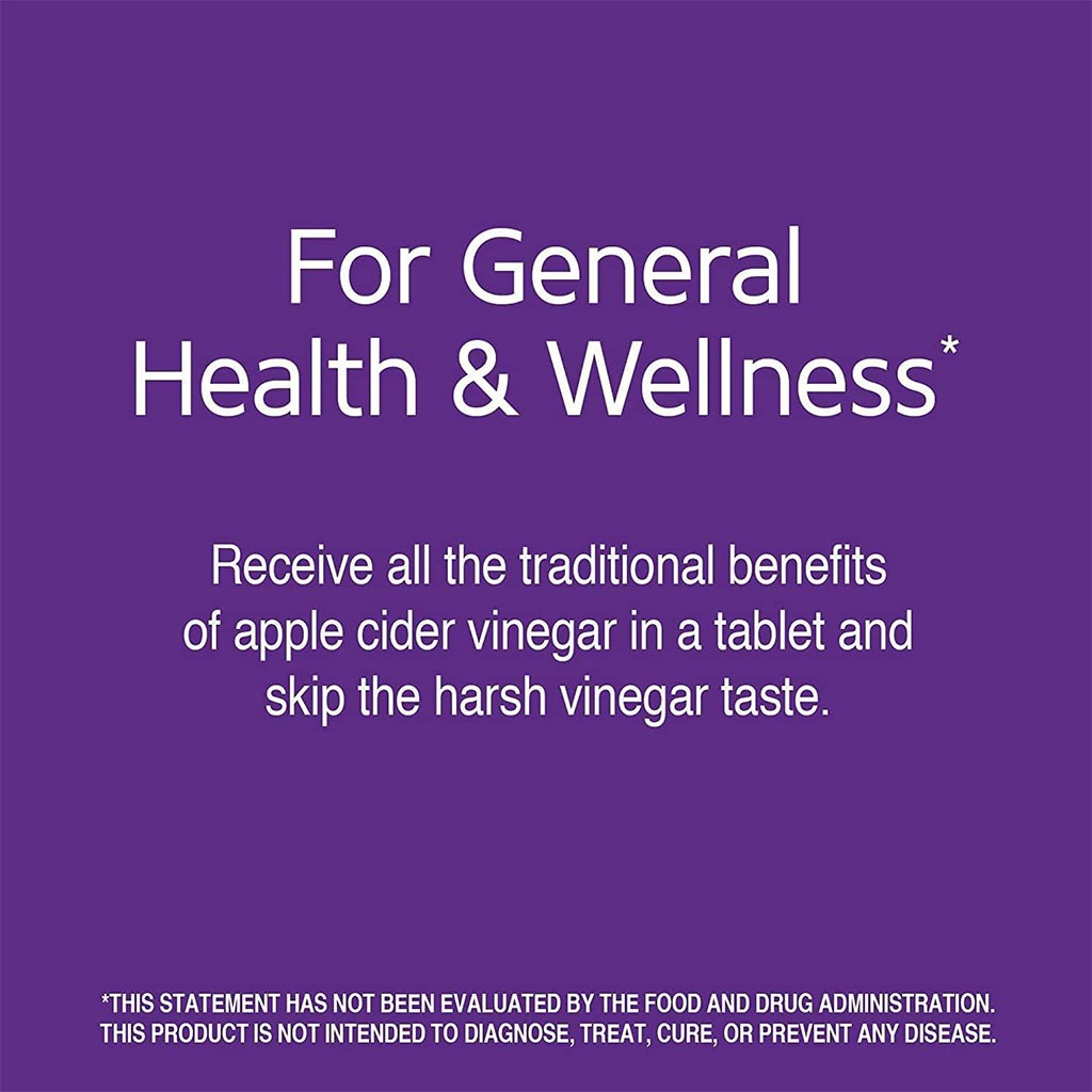 21st Century Apple Cider Vinegar 300mg Tablets For Detoxification & Metabolism Support, Pack of 250's