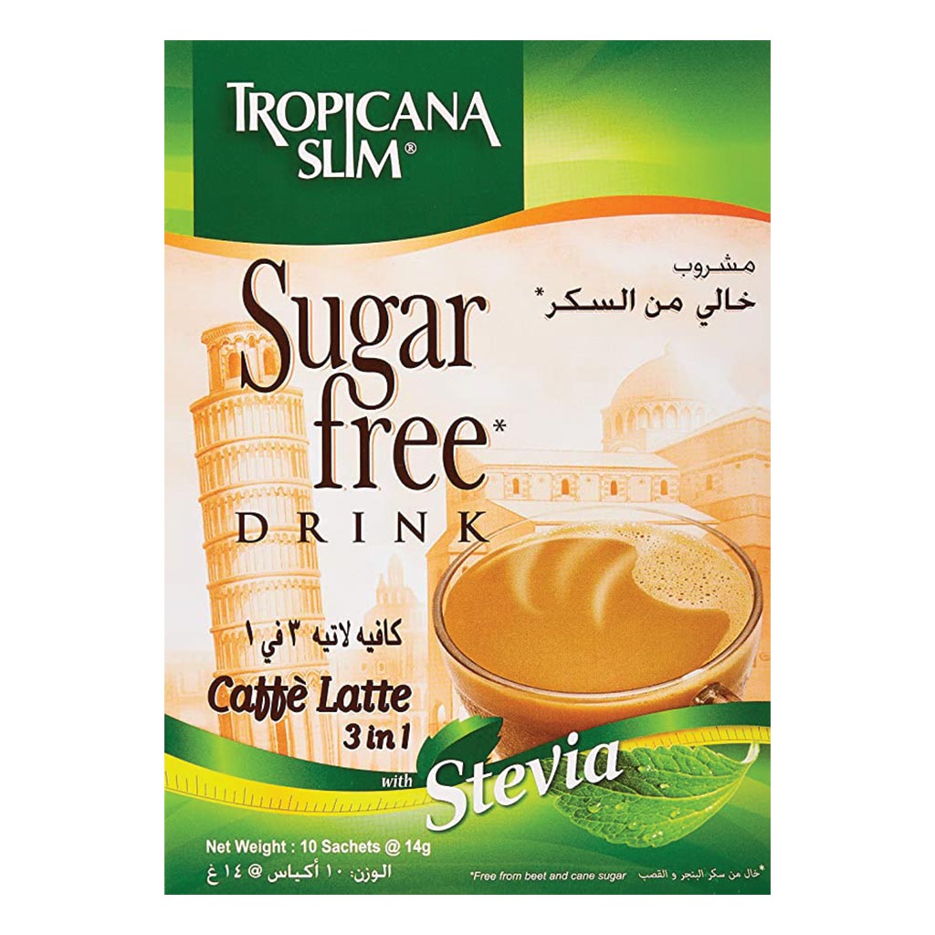 Tropicana Slim® Sugar Free Drink Caffee Latte 14 g 10's