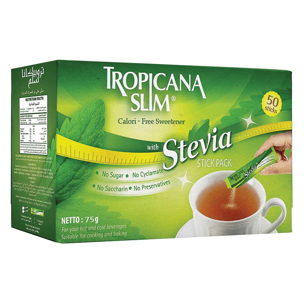 Tropicana Slim® Calori - Free Sweetener With Stevia Stick 50's