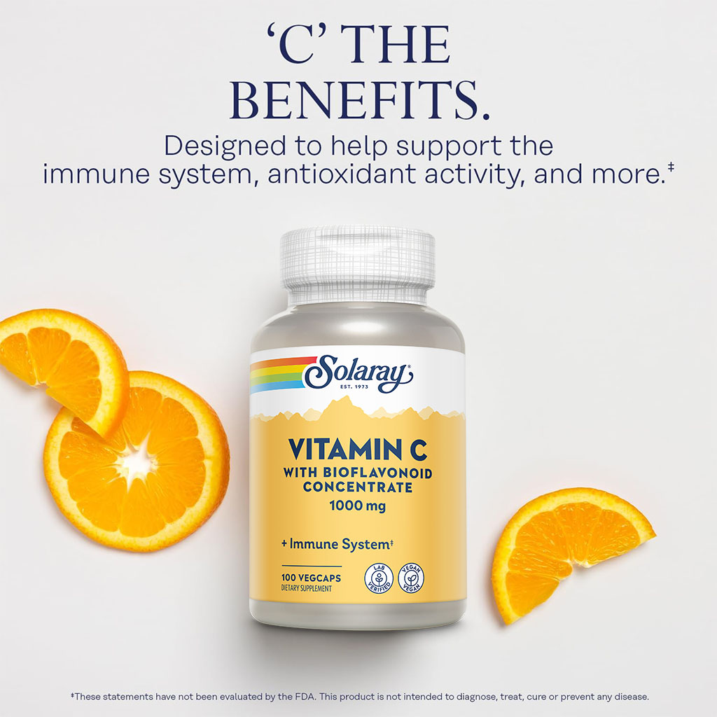 Solaray® Vitamin C With Bioflavonoid Concentrate 1000 mg Veg Capsules 100's