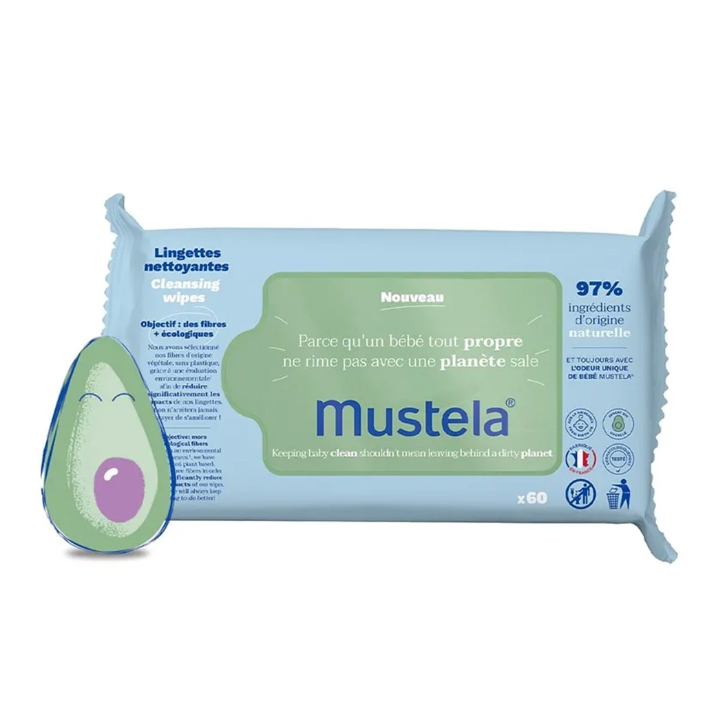 Mustela Baby Cleansing Wipes, Packs of 60's