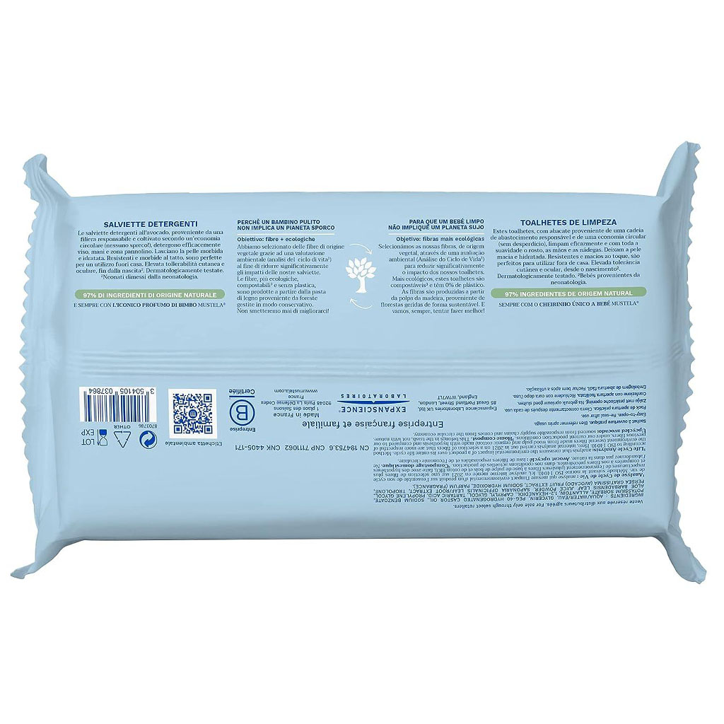 Mustela Baby Cleansing Wipes, Packs of 60's