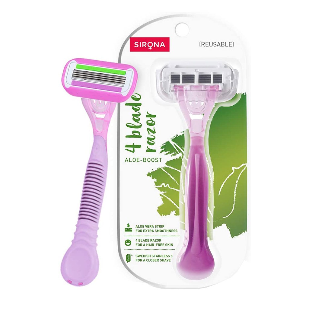Sirona 4 Blade Reusable Hair Removal Razor For Women 1's