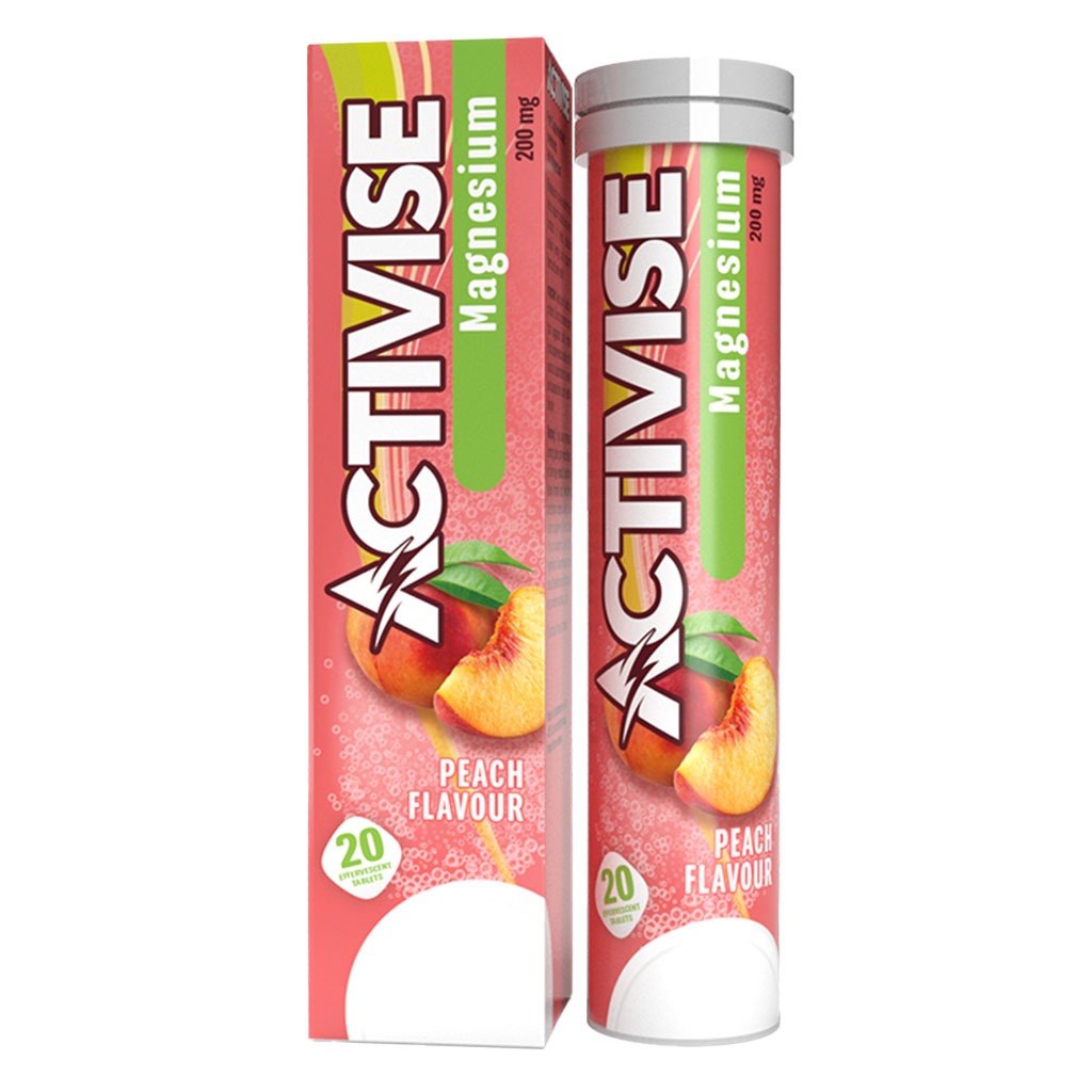 Activise Magnesium 200mg Effervescent Tablets, Peach Flavor, Pack of 20's