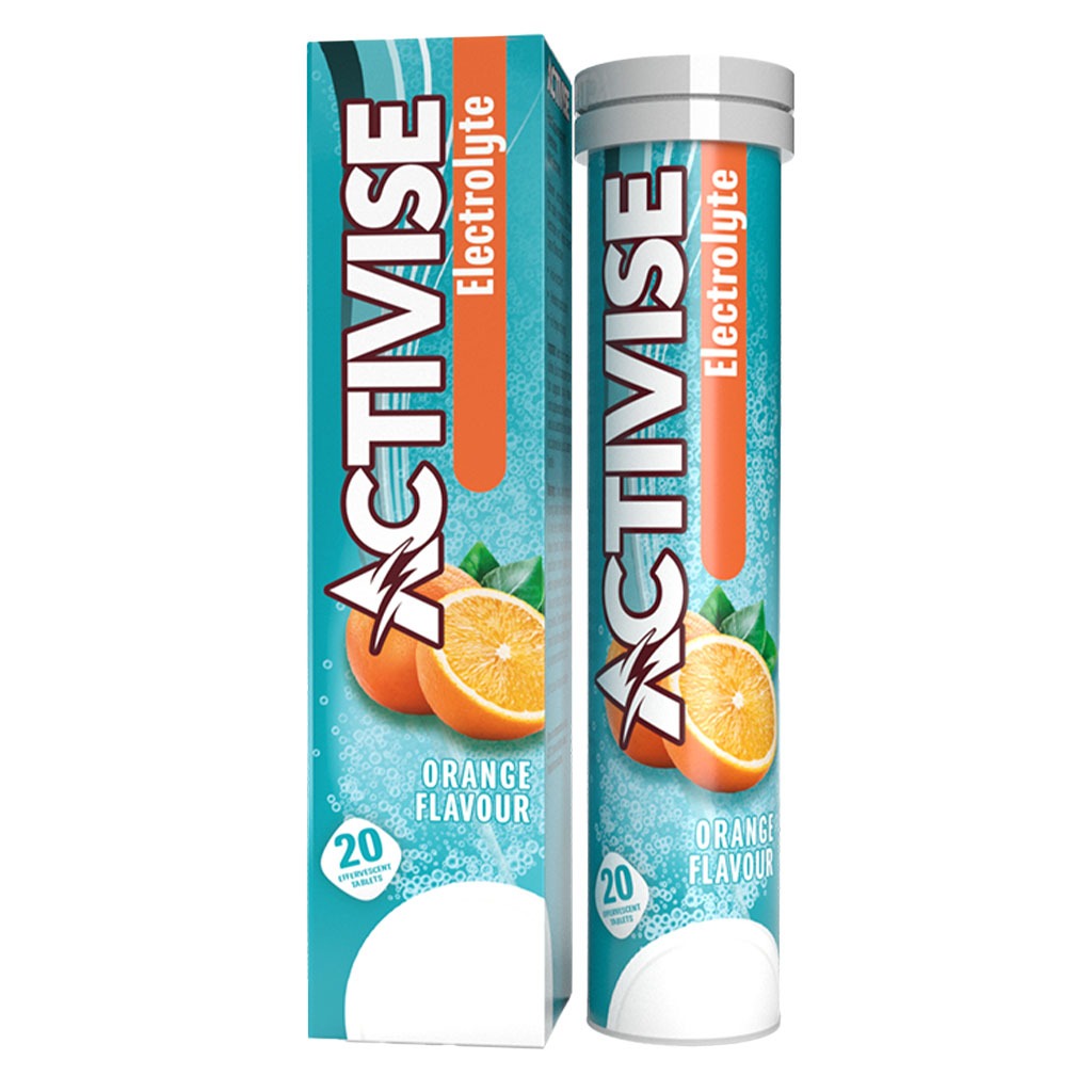 Activise Electrolytes Effervescent Tablets, Orange Flavor, Pack of 20's