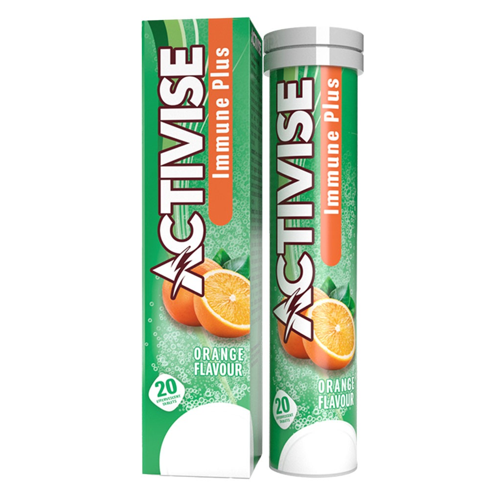 Activise Immune Plus Effervescent Tablets, Orange Flavour, Pack of 20's