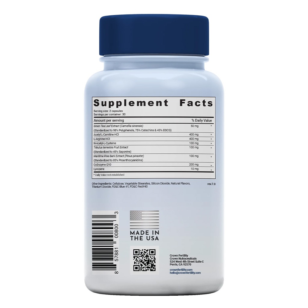 Crown Fertility Ultra His Fertility Support Capsules 60's