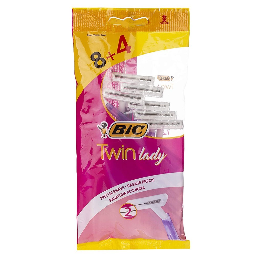 Bic Twin Lady Women Disposable Razor 12's