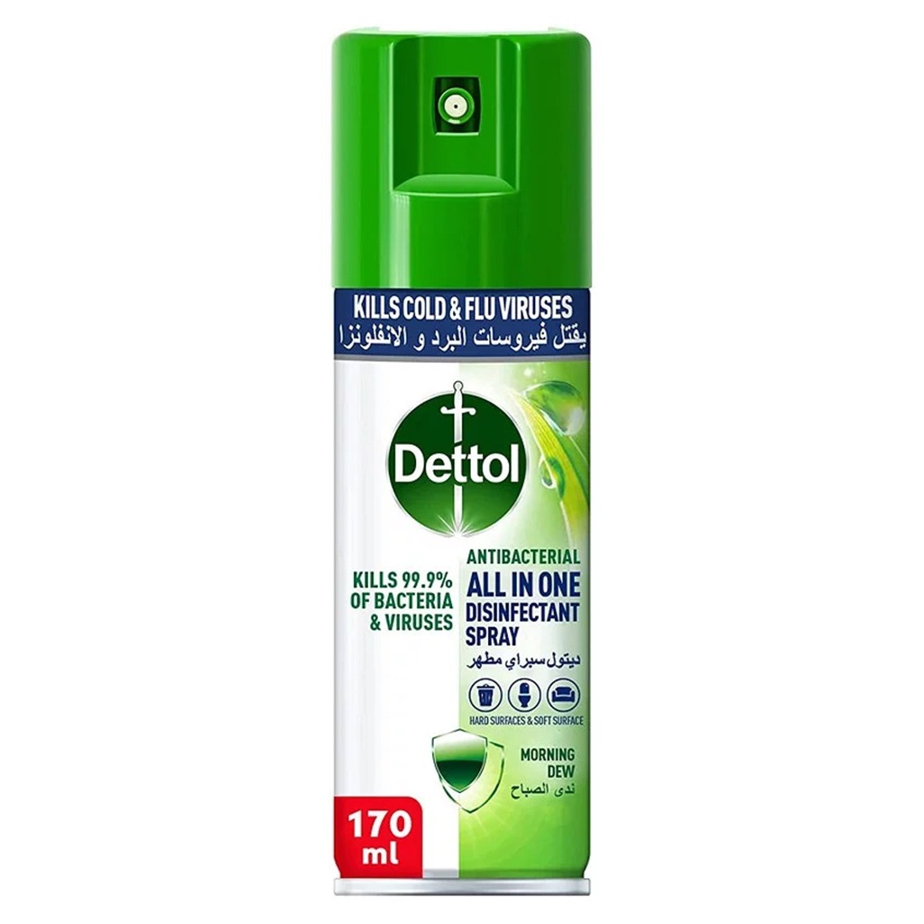 Dettol All-In-1 Antibacterial Disinfectant Spray Morning Dew 170 mL
