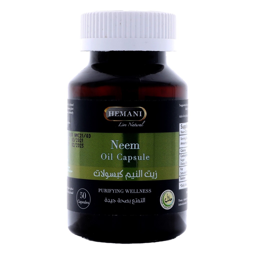 Hemani Neem Oil Purifying and Detoxifying Capsules 50's