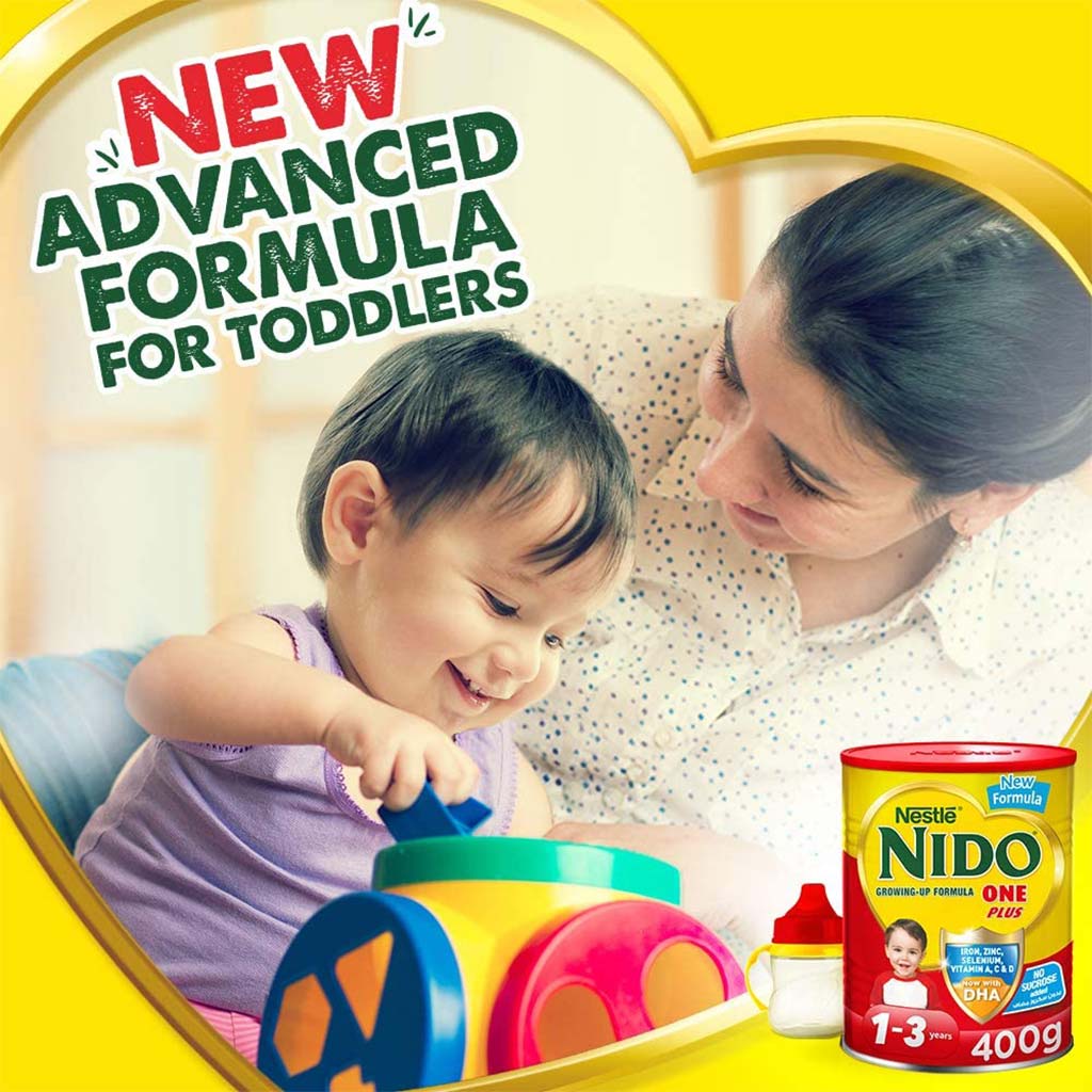 Nestle NIDO Stage 1+ Toddlers Milk Formula For 1 To 3 Years 400g