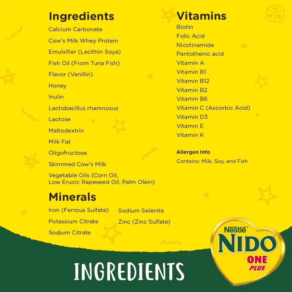 Nestle NIDO Stage 1+ Toddlers Milk Formula For 1 To 3 Years 400g