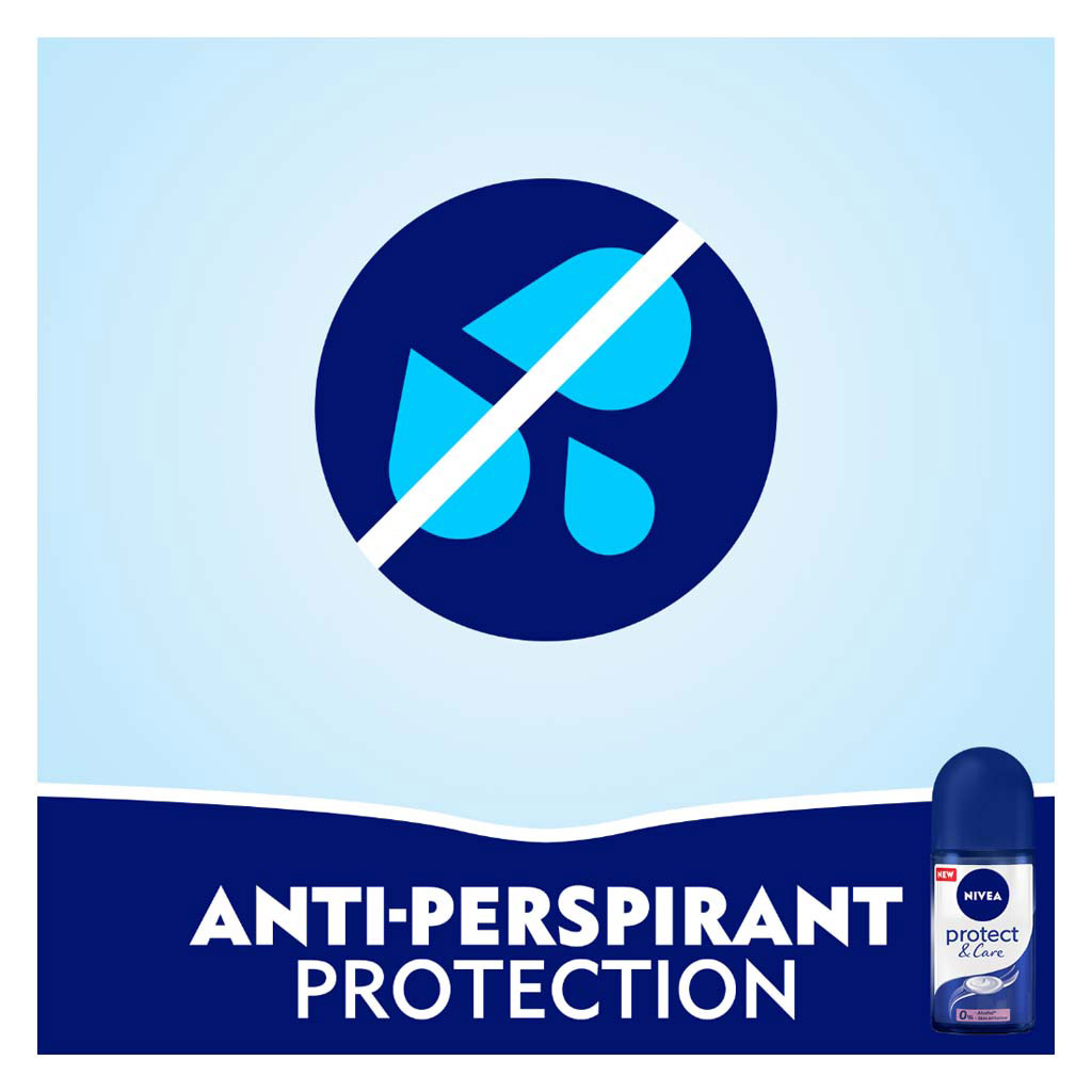 Nivea Protect & Care 48H Antiperspirant Roll On For Women 50ml