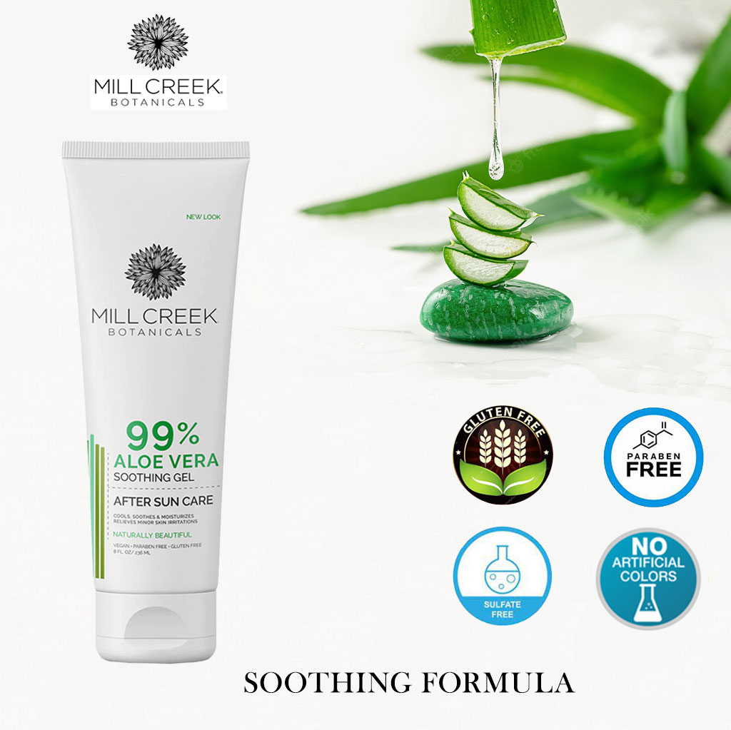 Mill Creek Botanicals 99% Aloe Vera After Sun Soothing Gel 236 mL