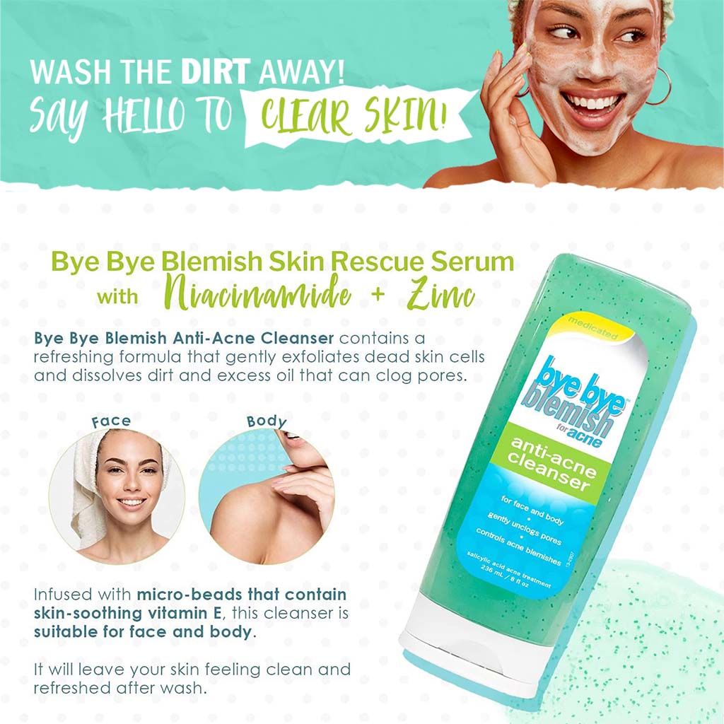 Bye Bye Blemish Anti Acne Cleanser With Menthol 236 mL