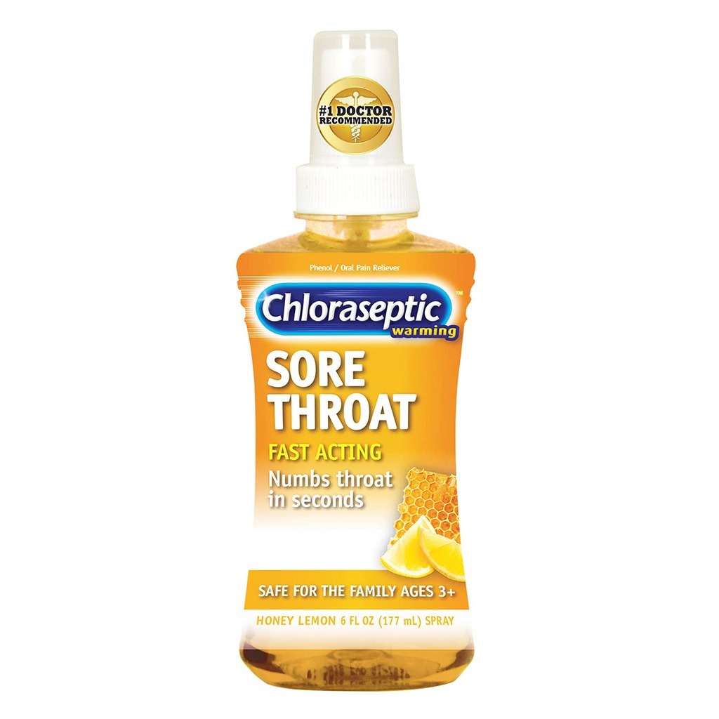 Chloraseptic Warming Honey Lemon Sore Throat Spray 177 mL