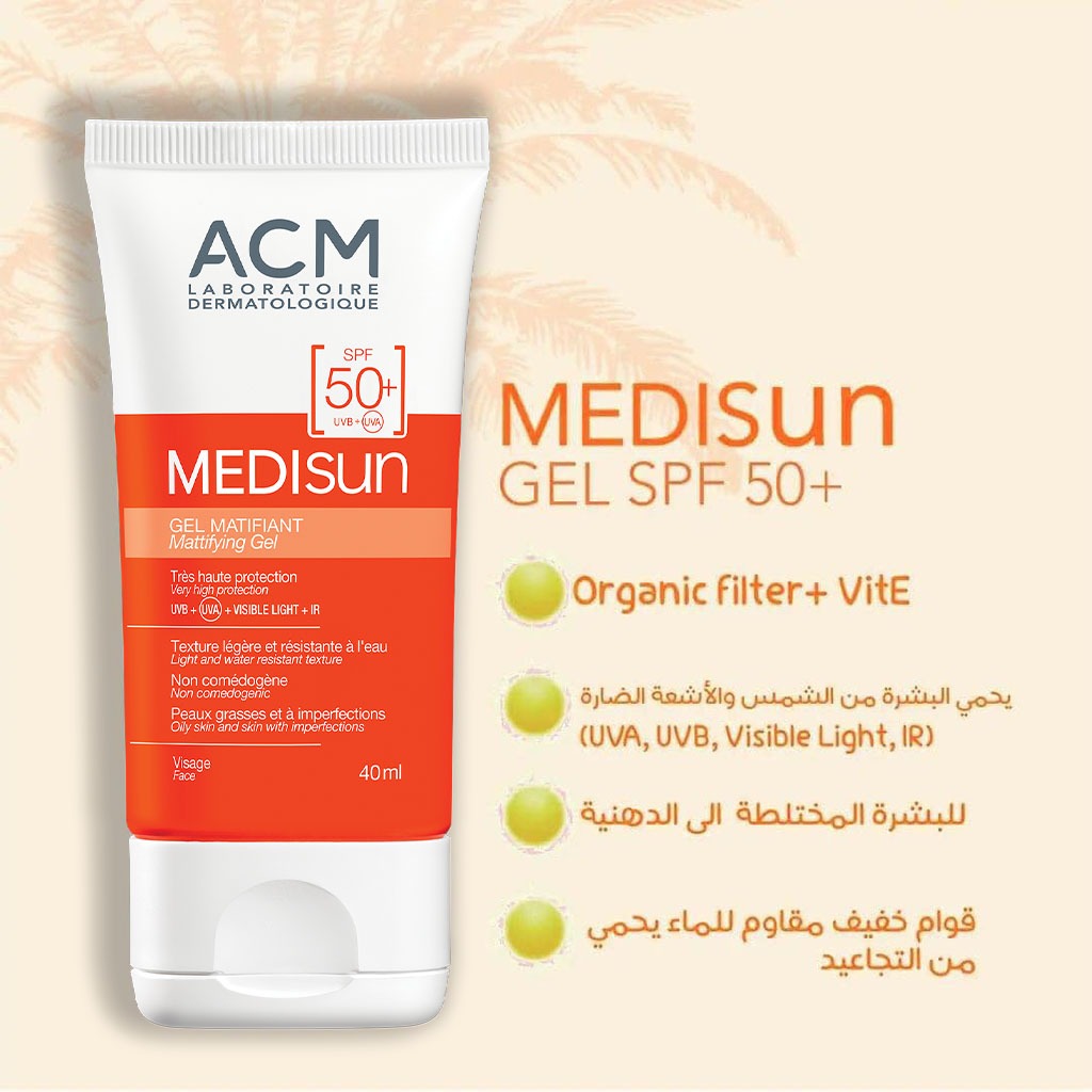 ACM Medisun SPF50+ Sunscreen Gel For Combination Skin And Oily Skin 40ml