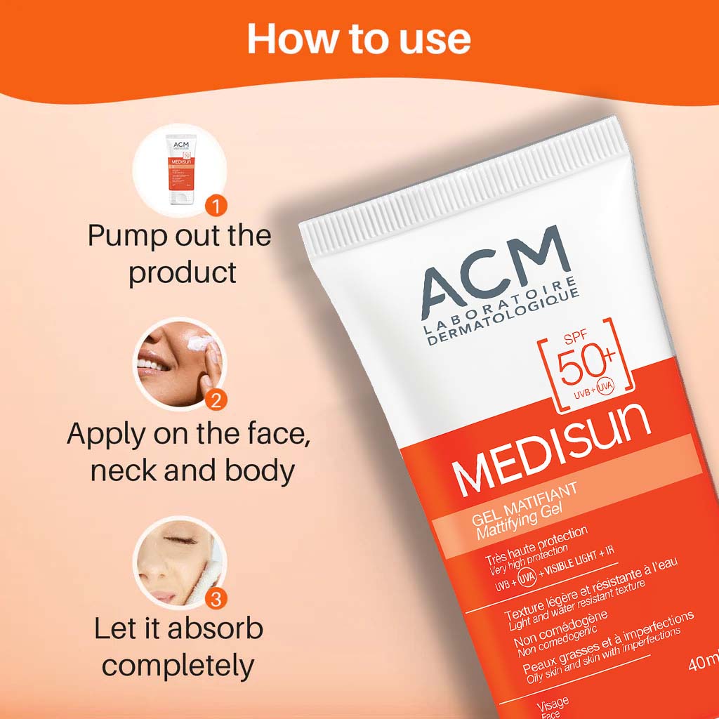 ACM Medisun SPF50+ Sunscreen Gel For Combination Skin And Oily Skin 40ml