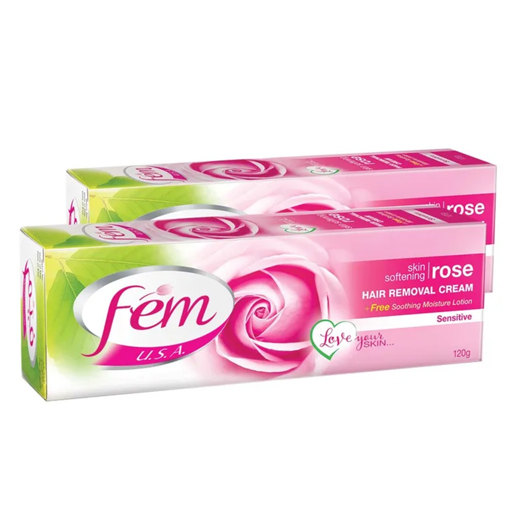 Fem USA Hair Removal Cream Rose Twin Pack 120 g 2's