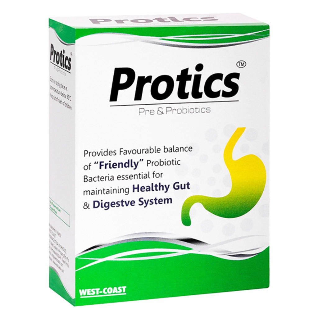 Protics Prebiotics And Probiotics Capsules For Healthy Digestive System, Pack of 30's