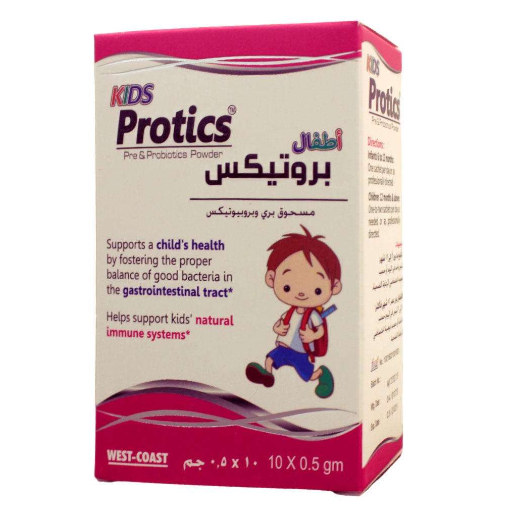 Protics Kids Pre & Probiotic Oral Powder Sachets 0.5g, Pack of 10's