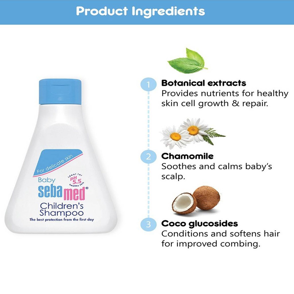 Sebamed Extra Mild Baby Shampoo For Delicate Scalp 150 mL + Gentle Wash For Delicate Baby Skin 200 mL Combo Pack