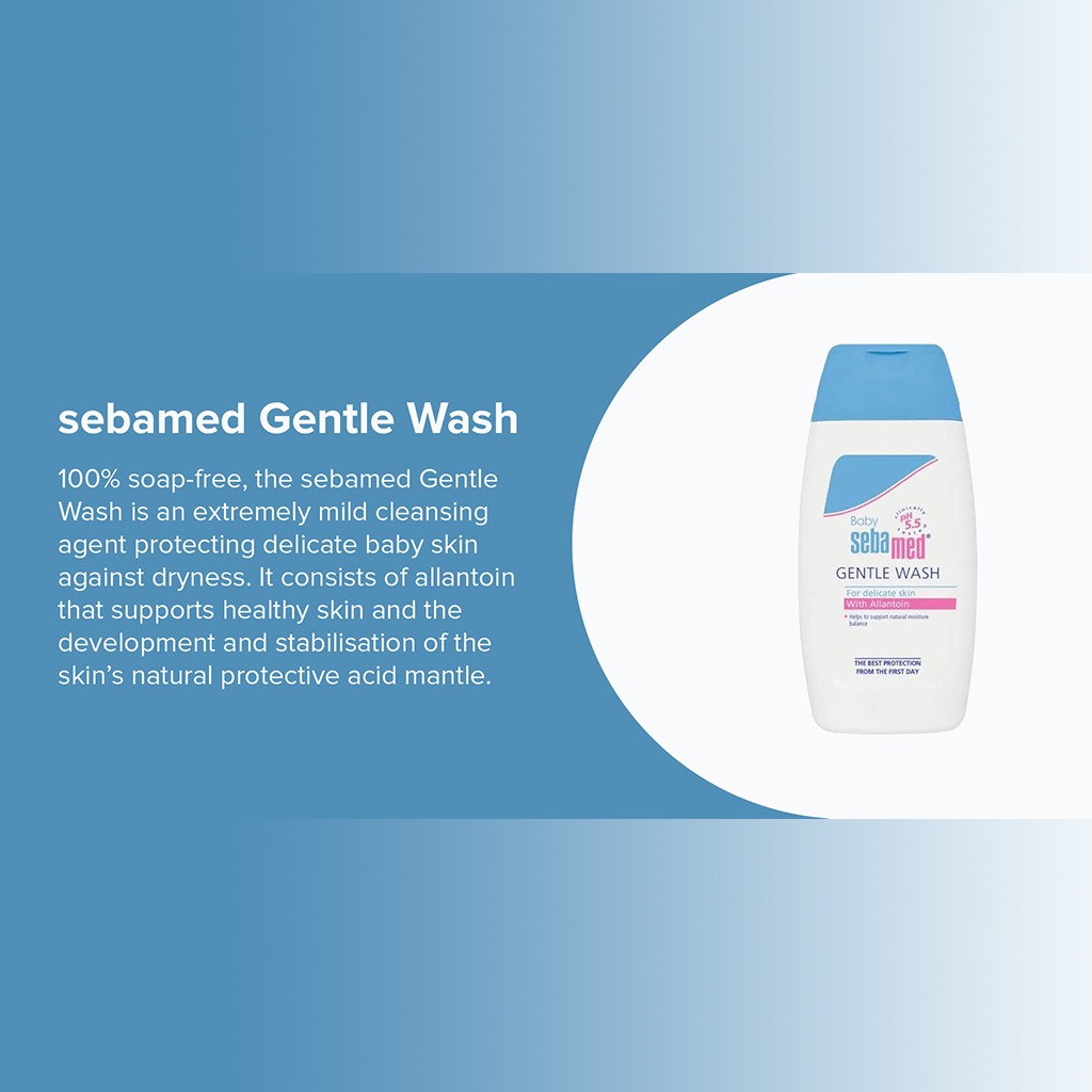 Sebamed Extra Mild Baby Shampoo For Delicate Scalp 150 mL + Gentle Wash For Delicate Baby Skin 200 mL Combo Pack