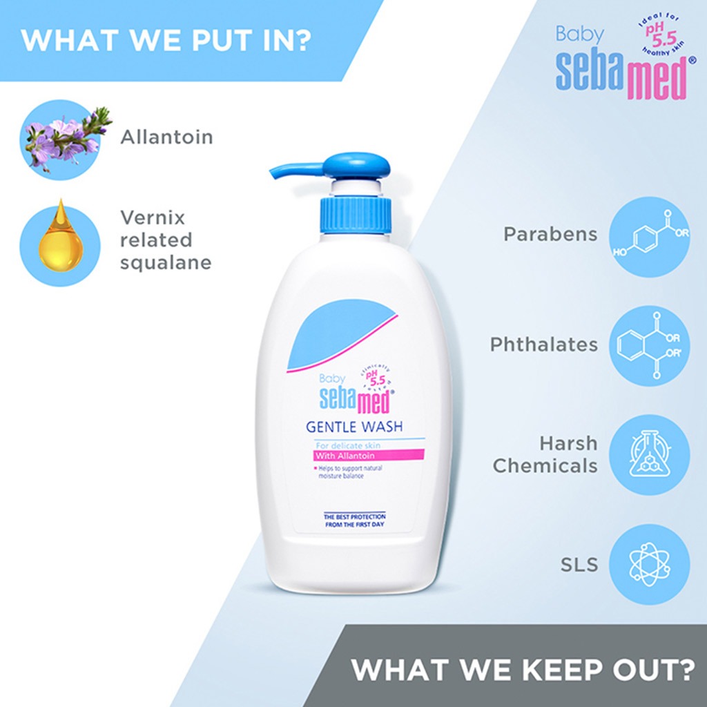 Sebamed Extra Soft Moisturizing Baby Gentle Wash For Delicate Baby Skin 400 mL 2's