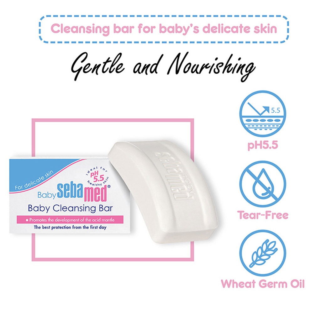 Sebamed Extra Mild Baby Cleansing Bar For Delicate Skin 100 g 2's