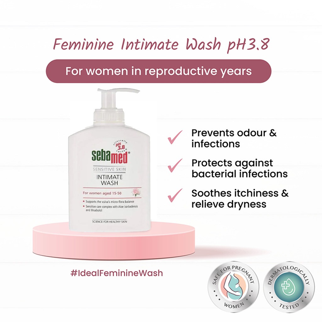 Sebamed Feminine Intimate Wash For sensitive skin PH 3.8 200 mL 2's