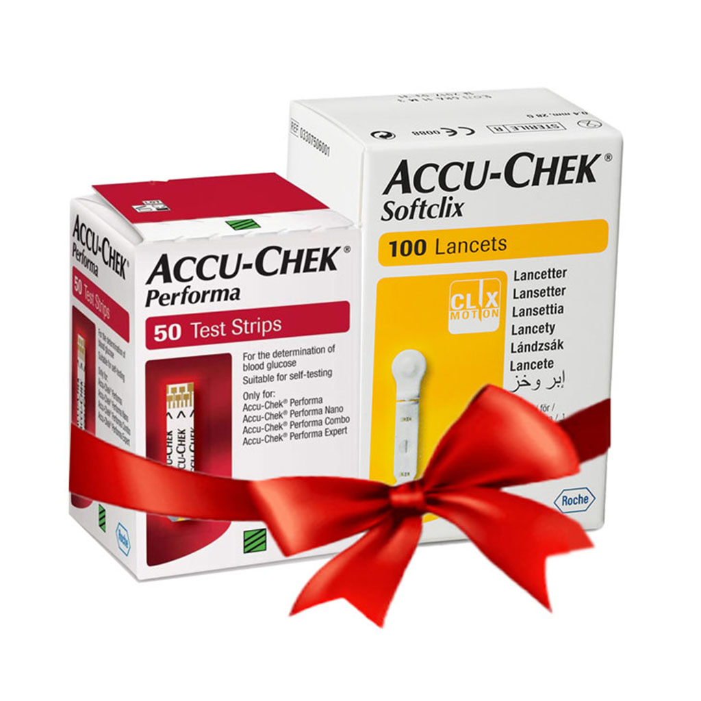 Accu-Chek Performa Blood Sugar Test Strips 50's + Lancets PROMO PACK