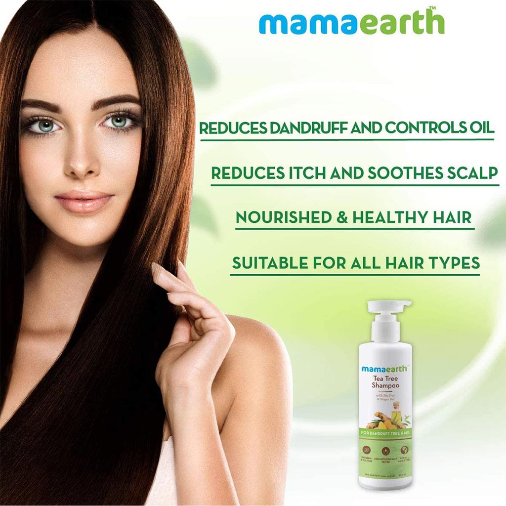 Mamaearth Tea Tree Shampoo For Dandruff Free Hair 250 mL