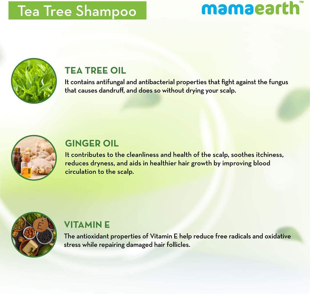 Mamaearth Tea Tree Shampoo For Dandruff Free Hair 250 mL