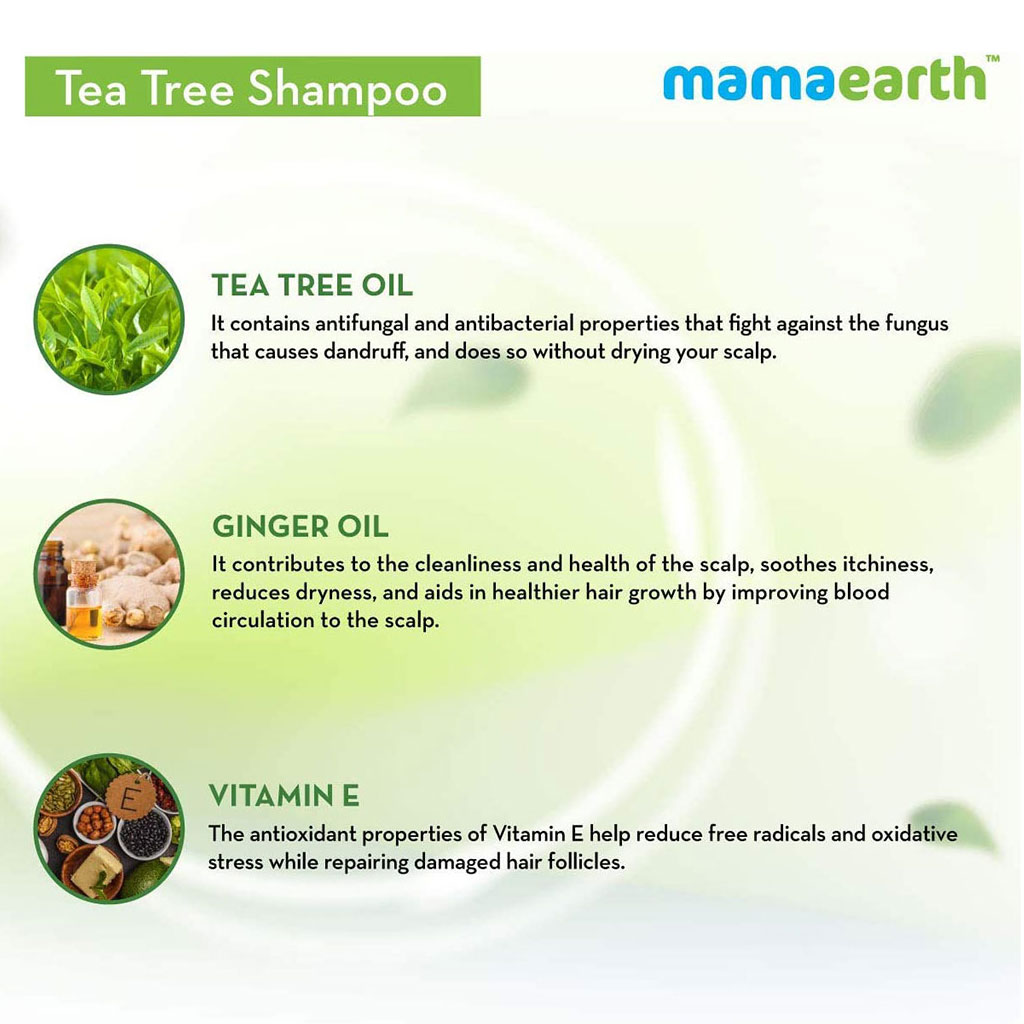 Mamaearth Tea Tree Shampoo For Dandruff Free Hair 250 mL