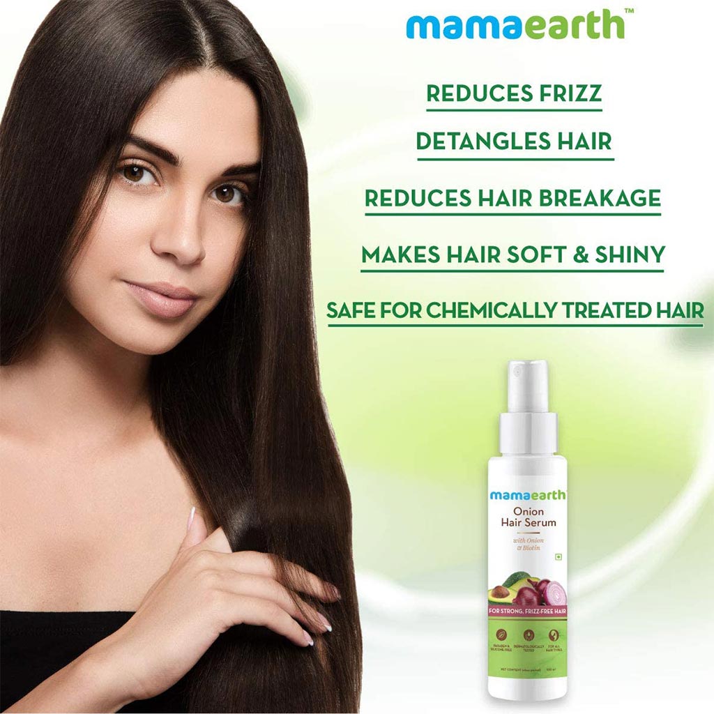 Mamaearth Onion Hair Serum For Strong Frizz-Free Hair 100 mL