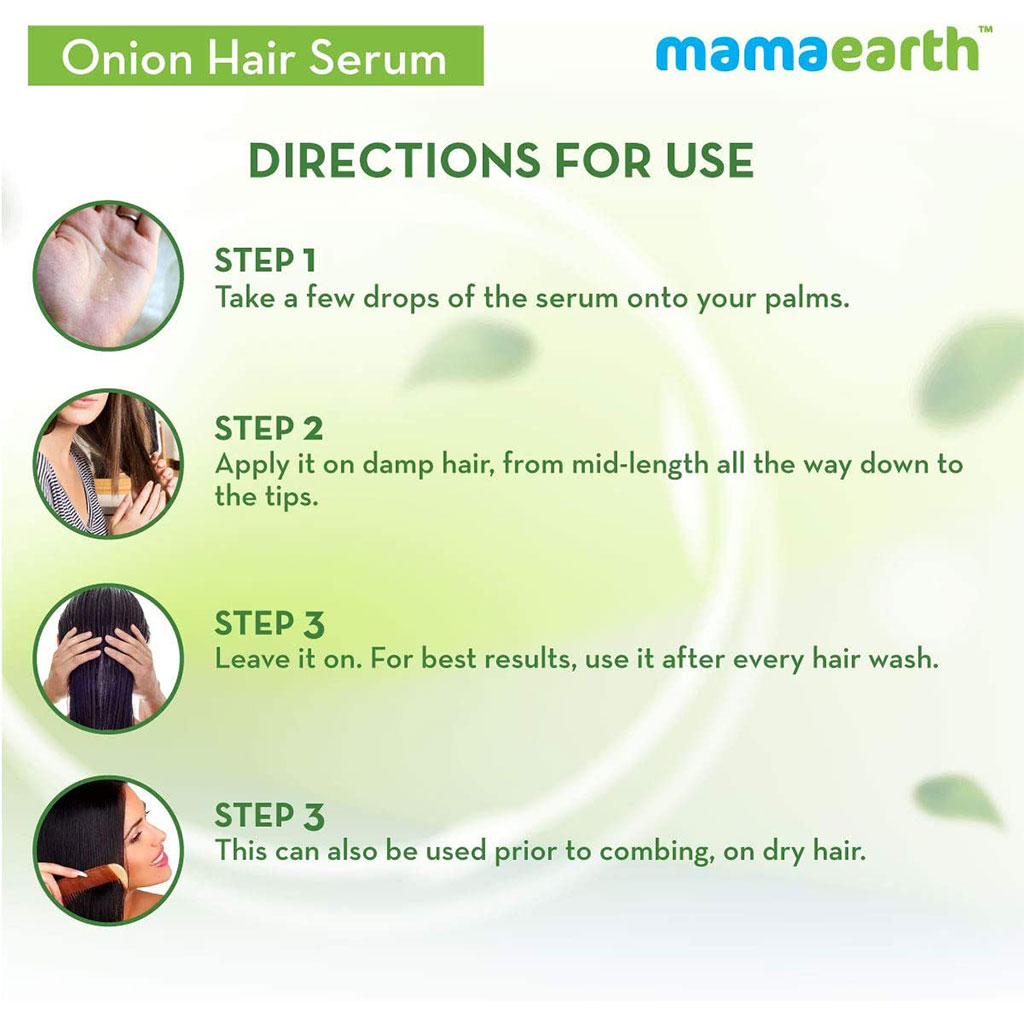 Mamaearth Onion Hair Serum For Strong Frizz-Free Hair 100 mL