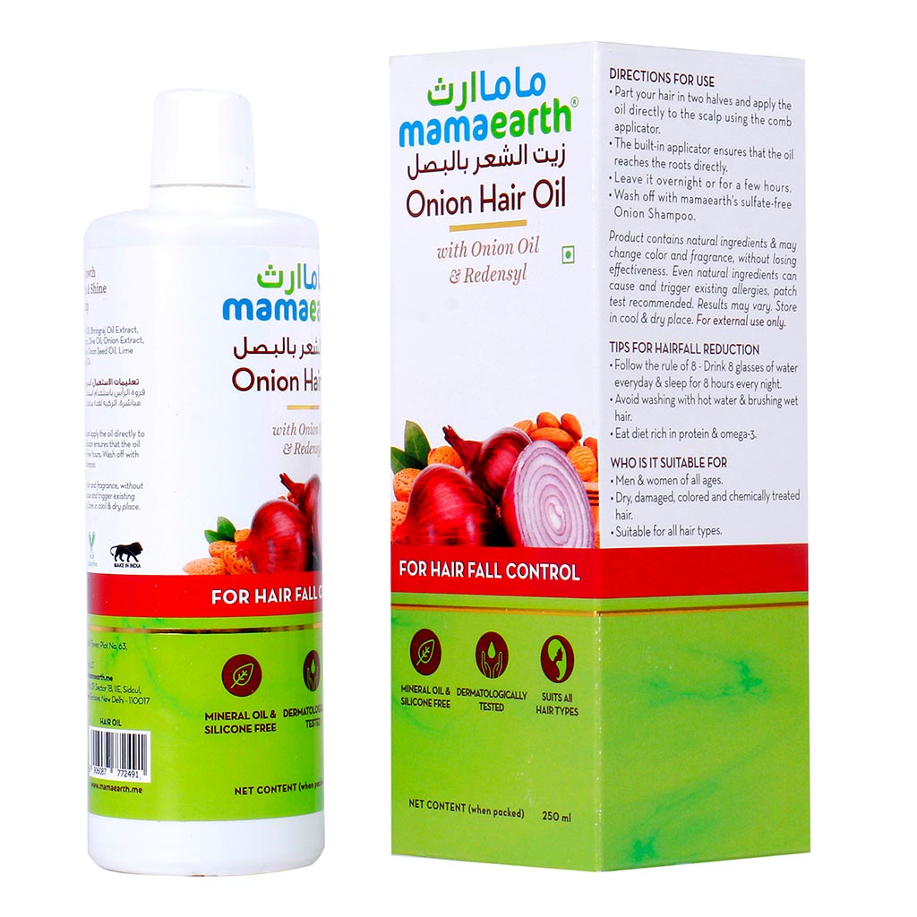 Mamaearth Onion Hair Oil For Hair Fall Control 250 mL