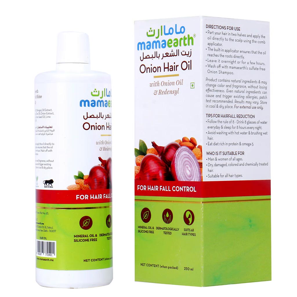 Mamaearth Onion Hair Oil For Hair Fall Control 250 mL