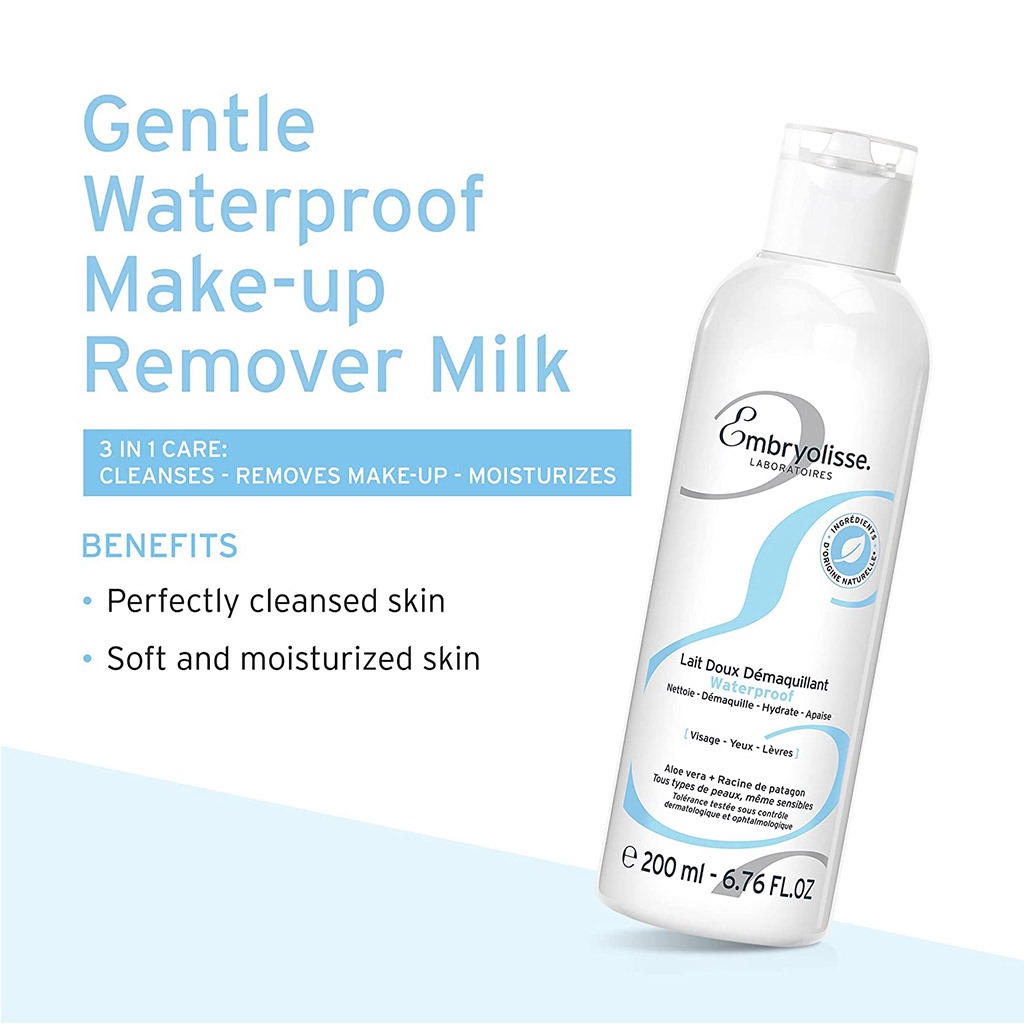 Embryolisse Gentle Waterproof Make-Up Remover Milk 200 mL