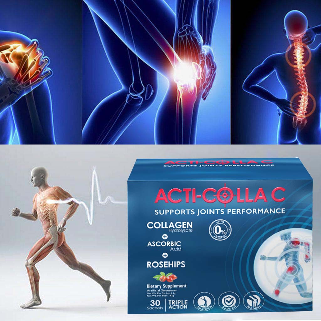 Eva Pharma Acti-Colla C Triple Action Collagen Supplement For Joint Support, Pack of 30's
