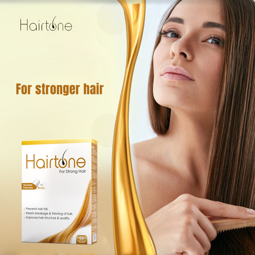 Eva Pharma Hairtone Capsules With Biotin For Strong Hair, Pack of 60's