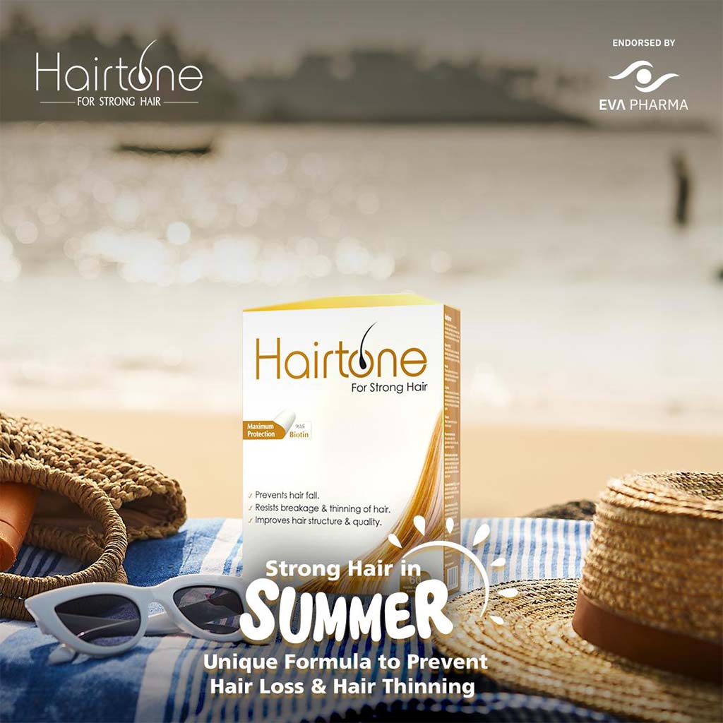 Eva Pharma Hairtone Capsules With Biotin For Strong Hair, Pack of 60's