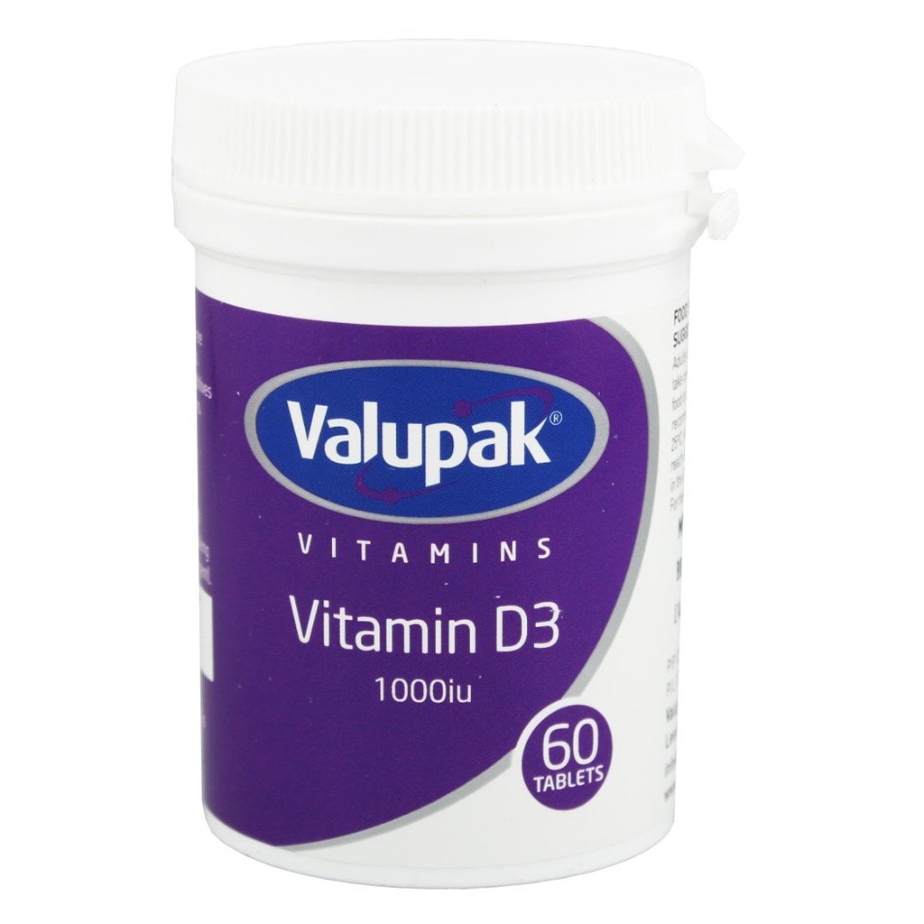 Valupak Vitamin D3 1000 IU Tablet For Immunity 60's