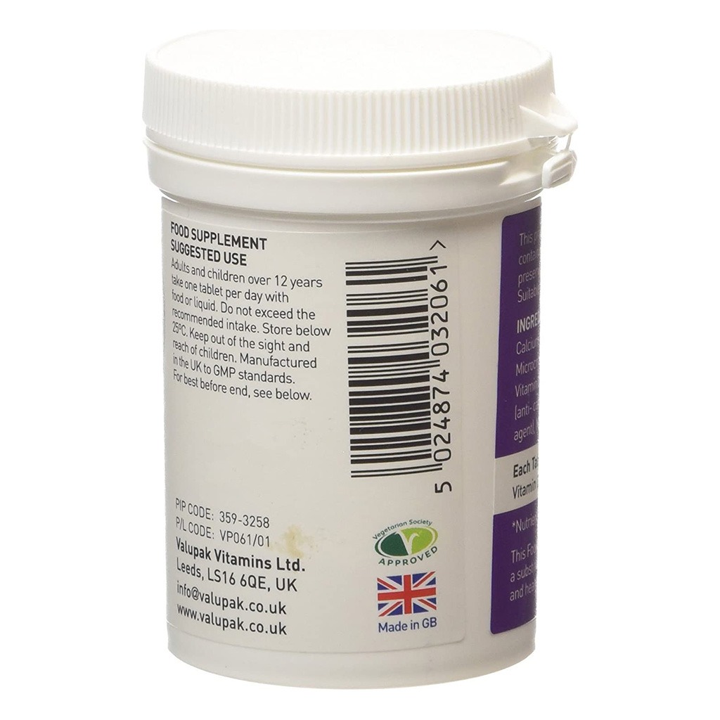 Valupak Vitamin D3 1000 IU Tablet For Immunity 60's