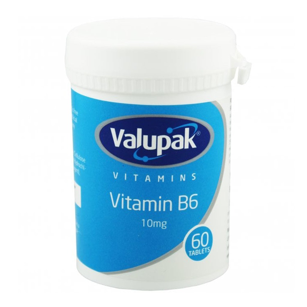 Valupak Vitamin B6 10 mg Tablet 60's For Healthy Nervous System Functioning