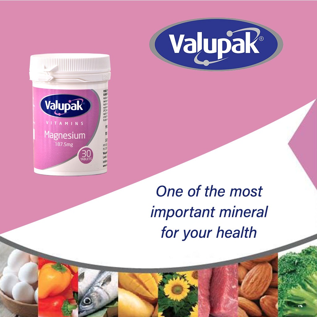 Valupak Magnesium 187.5mg Tablet 30's