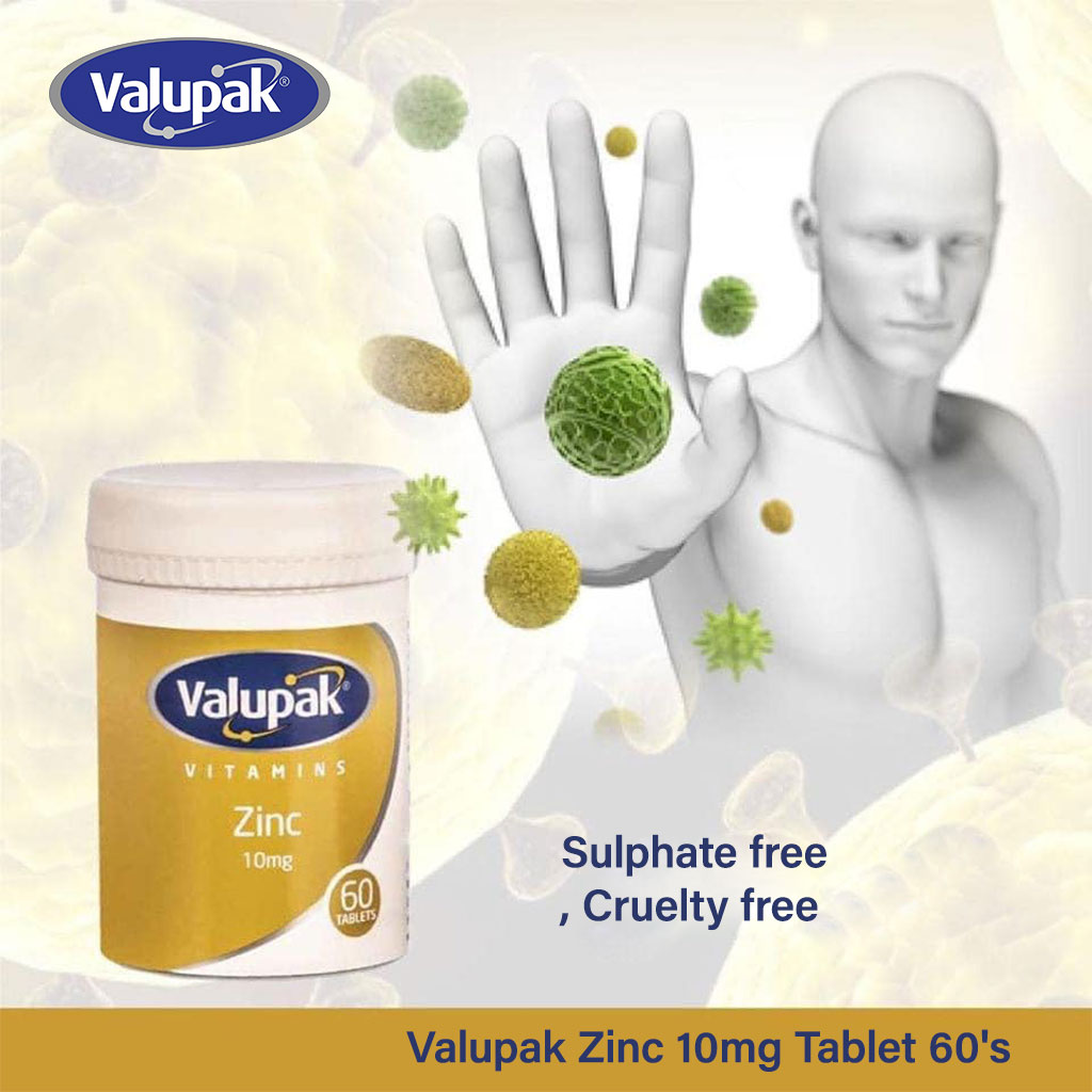 Valupak Zinc 10mg Tablet 60's