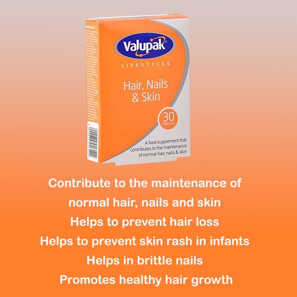 Valupak Hair, Nails And Skin Tablet 30's